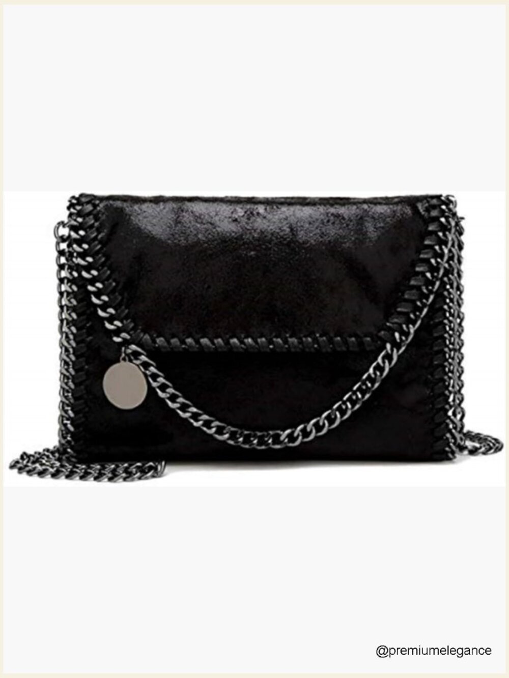 Retractable Chain Crossbody Clutch Purse PU Leather Shoulder Bag